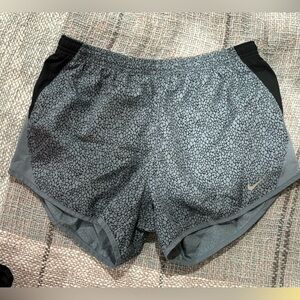 Nike Gray and Black Women's Shorts